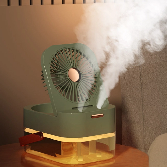 настільний вентилятор зі зволожувачем