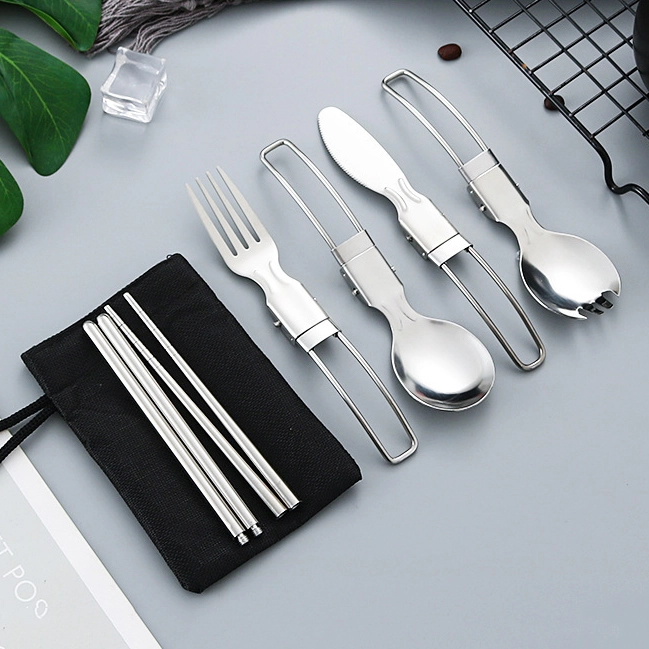 походный комплект со складными приборами