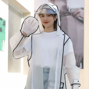 жіночий дощовик з козирком та рукавичками