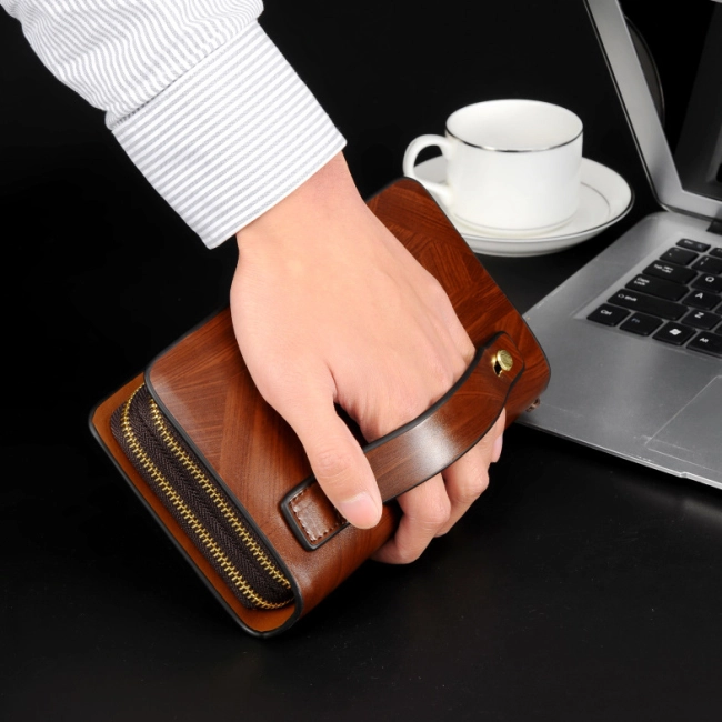 мужской клатч кошелек с ручкой