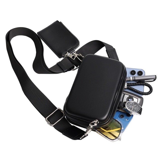 мужская однолямочная сумка с кошельком