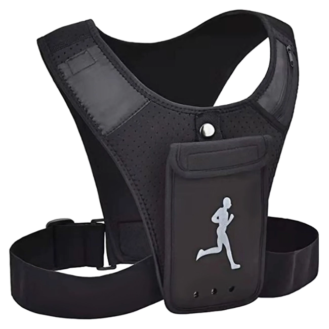 нагрудная сумка для бега с отделением для смартфона