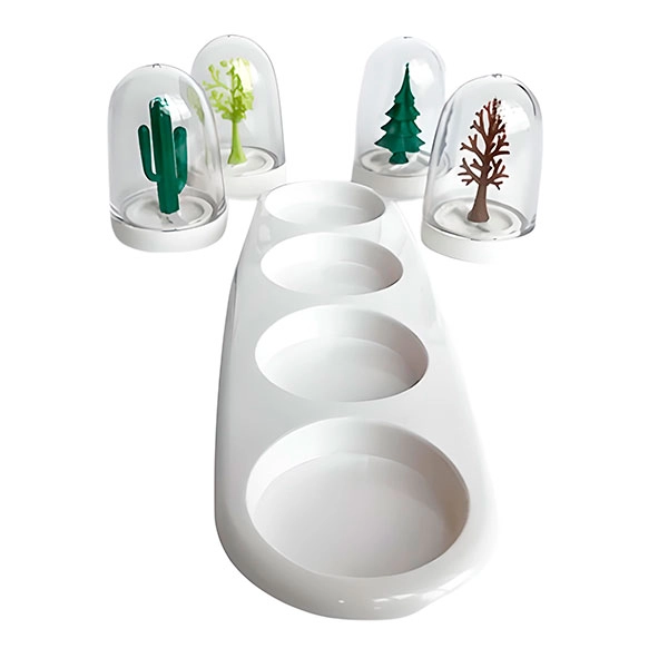 набор баночек для специй с подставкой