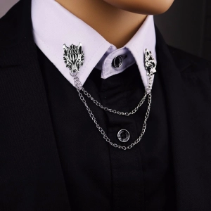 брошь на воротник рубашки