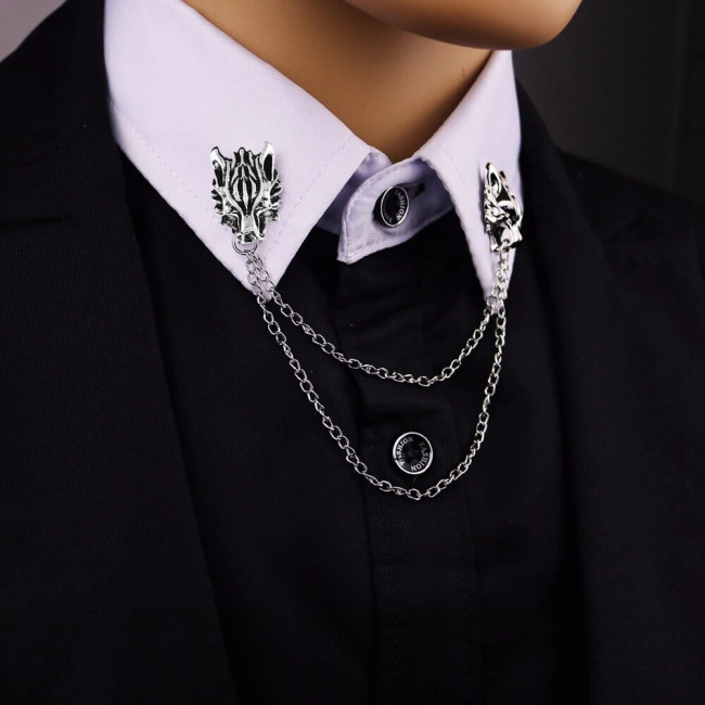 брошь на воротник рубашки