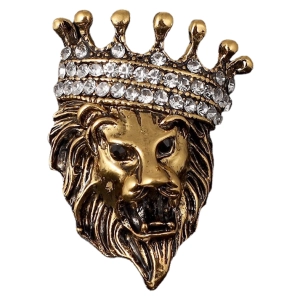 мужская брошь лев
