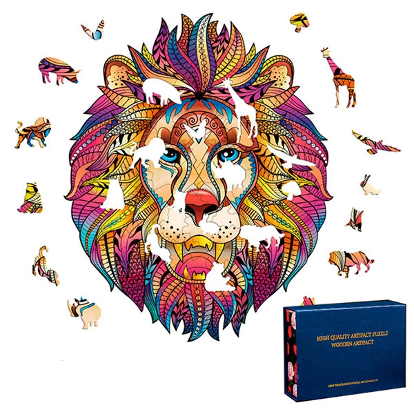 дерев'яні фігурні пазли тварин