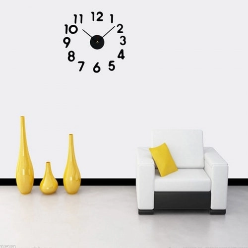 часы-наклейки на стену