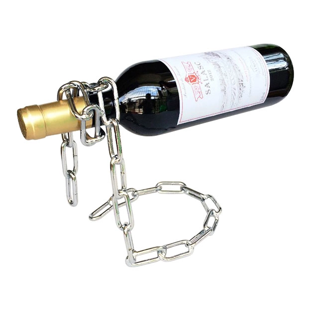 подставка для бутылок вина в виде цепи