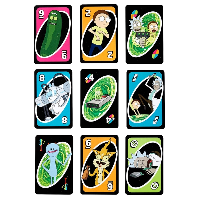 карти uno з ріком та морті