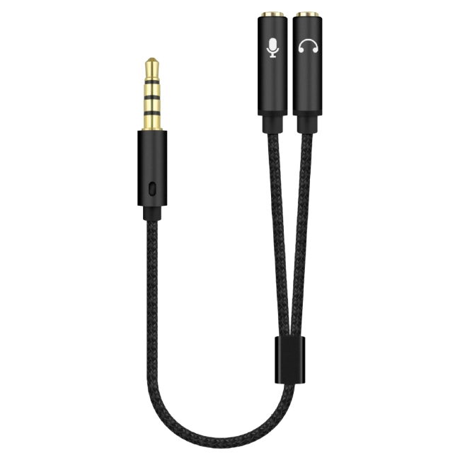 перехідник розгалужувач для мікрофона та навушників