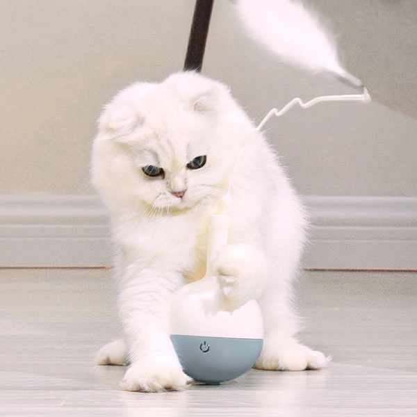 інтерактивна іграшка з пір'ям для кішки