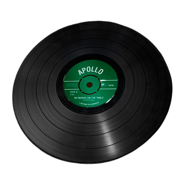 подставка в виде виниловой пластинки под тарелку