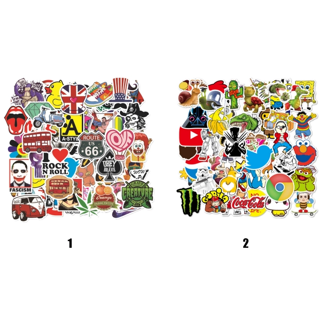 стикеры 100 шт на ноутбук