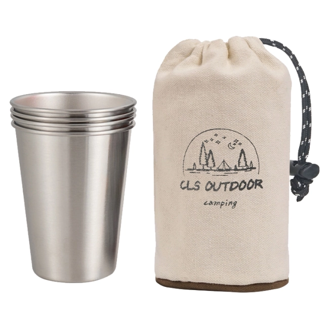 набір металевих чарок у чохлі