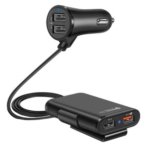 Автомобильное зарядное устройство для задних сидений QC3.0 автомобильное зарядное устройство для задних сидений