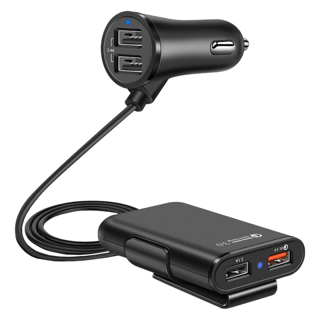 автомобильное зарядное устройство для задних сидений