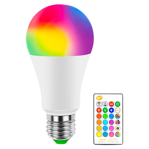светодиодная led лампа rgb с пультом
