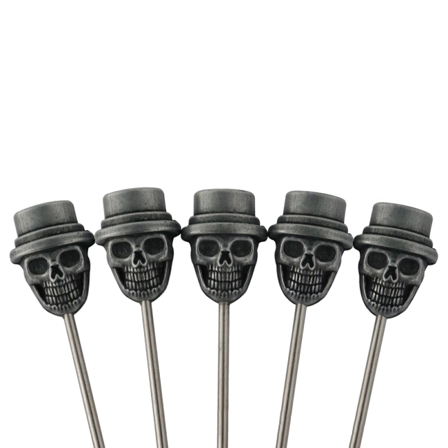 коктейльные иглы с черепом