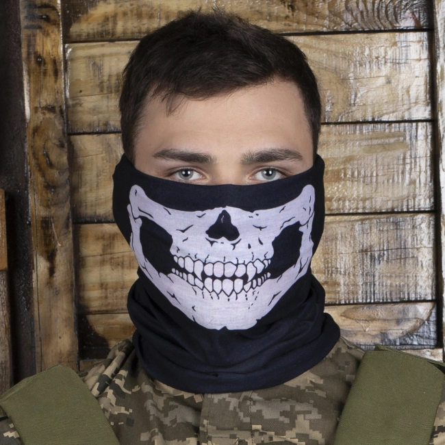 полиэстеровая маска череп на лицо