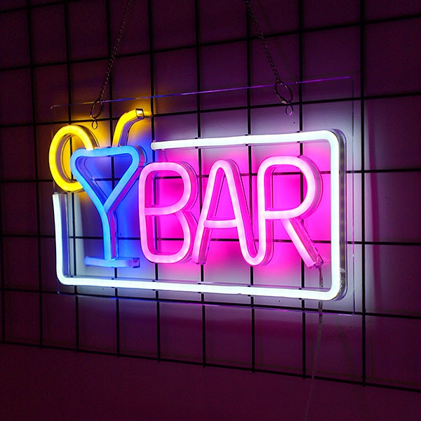 неонова вивіска Bar