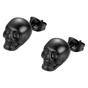 мужские серьги черепа