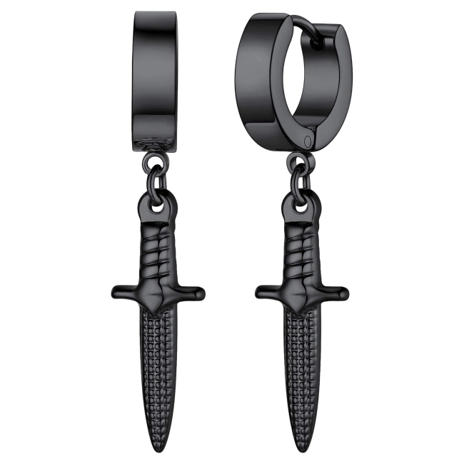 сережки у вигляді ножів