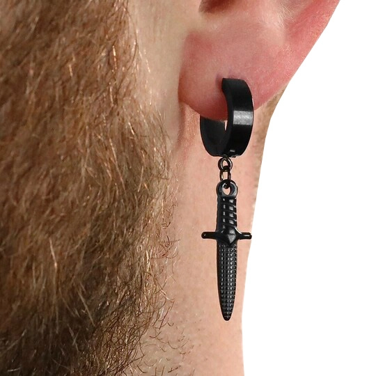 сережки у вигляді ножів