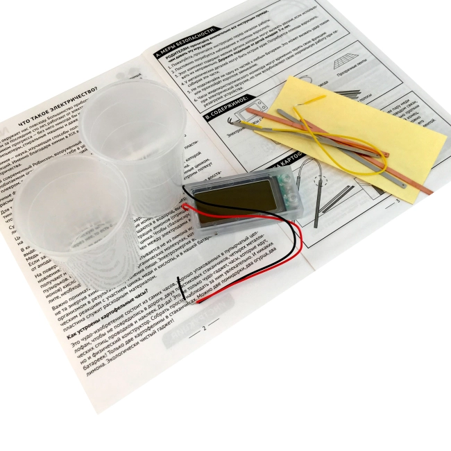 часы работающие от картошки