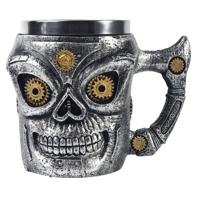 чашка с черепом стимпанк