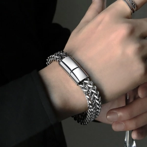 Широкий браслет мужской на руку браслет мужской на руку