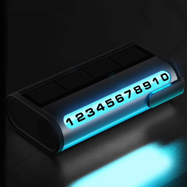 визитница с солнечной панелью и подсветкой в автомобиль