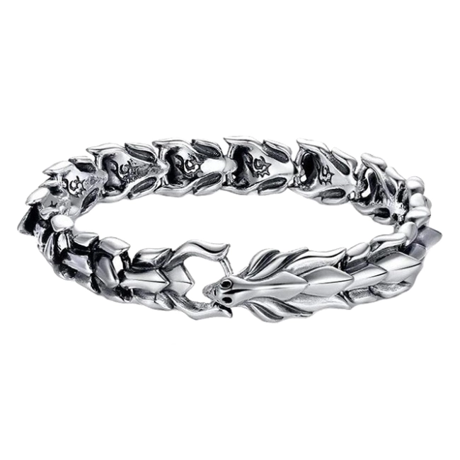 мужской браслет с драконом