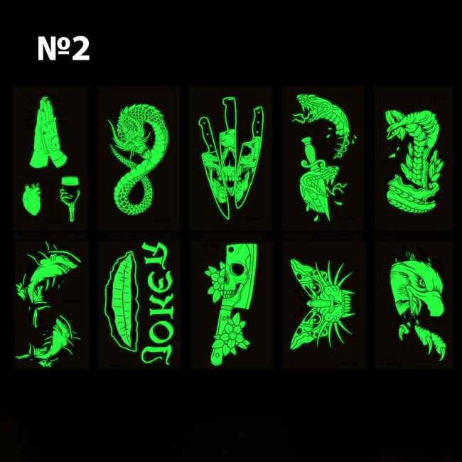светящиеся татуировки наклейки