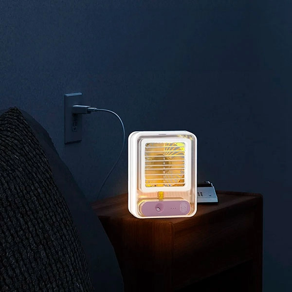 настольный вентилятор с LED подсветкой