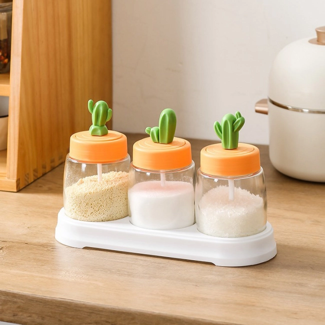 набор баночек с подставкой для специй