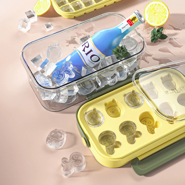 форма для льда с контейнером и крышкой