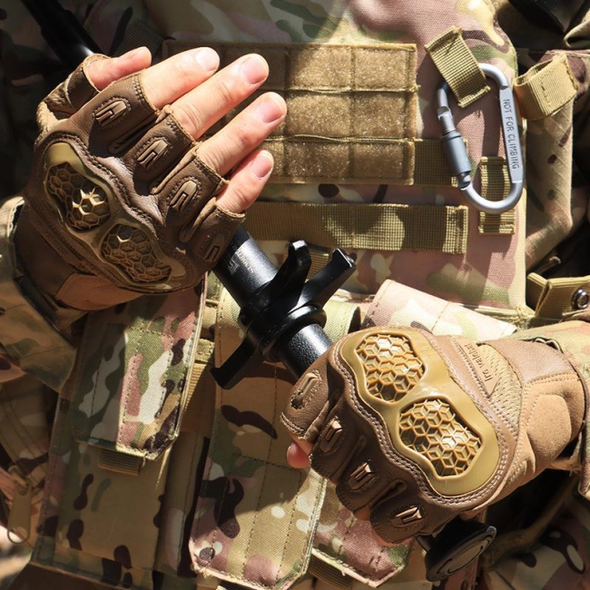 тактичні рукавички з відкритими пальцями