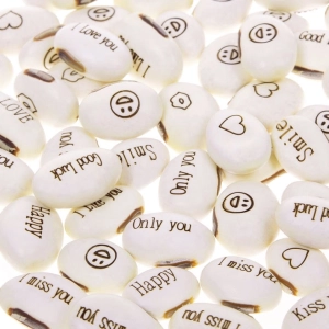 Волшебные бобы с надписью, магические бобы с гравировкой (10 шт) магические бобы