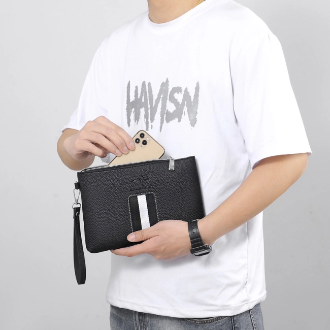 кошелек клатч с молнией для мужчин