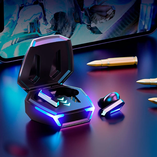 bluetooth навушники з кейсом з підсвічуванням