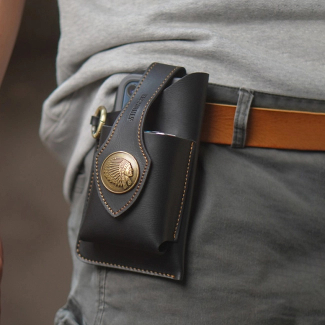 чехол для телефона и сигарет на ремень