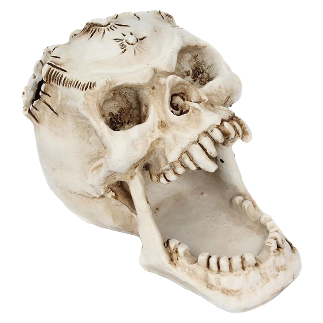 подставка для канцелярии в форме черепа