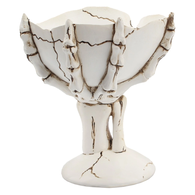 конфетница в форме руки скелета