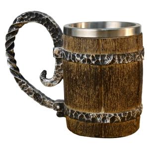 кружка бочка с ручкой