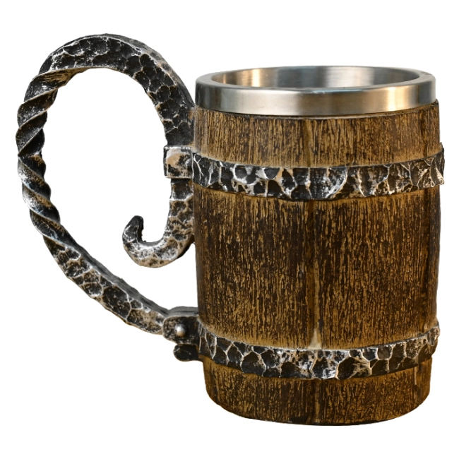 кружка бочка с ручкой