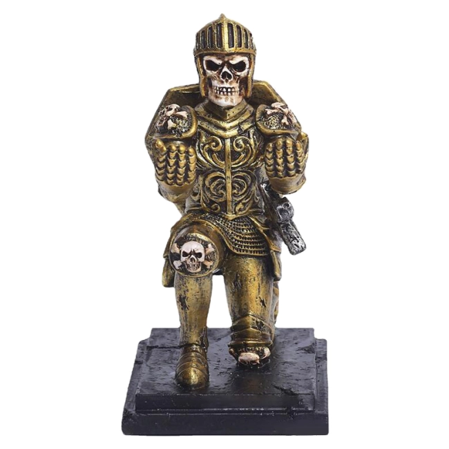 держатель для ручки со скелетом рыцаря