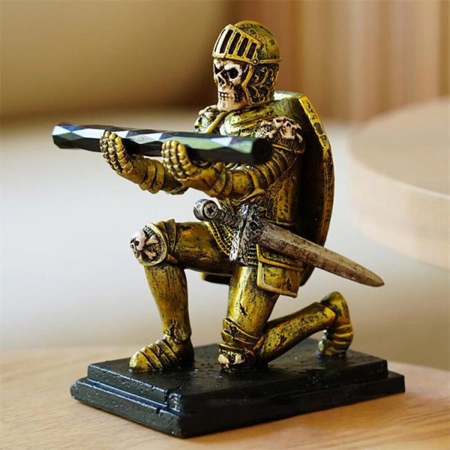 держатель для ручки рыцарский скелет