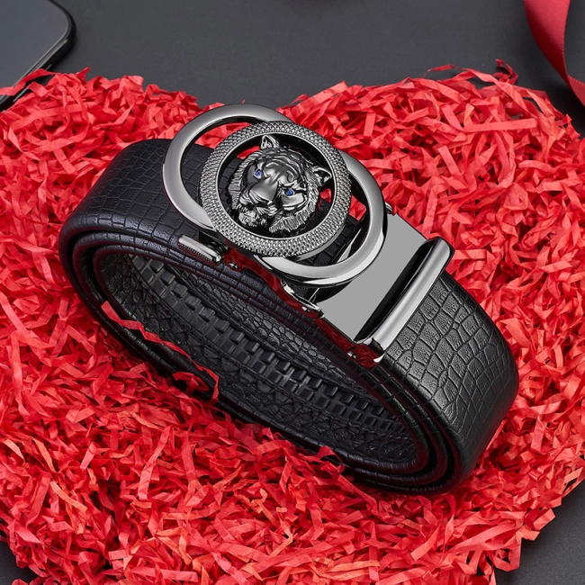 мужской ремень с леопардом