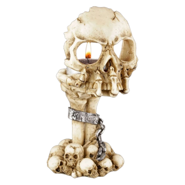 подсвечник в виде скелета
